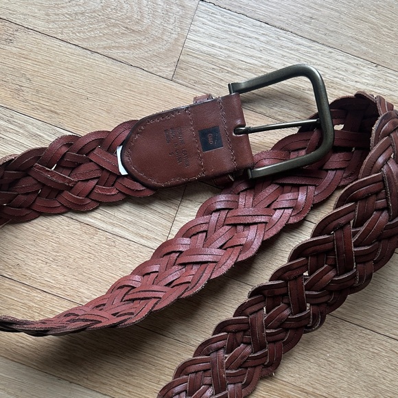 GAP Women's Braided Leather Belt - Brown - Picture 2 of 3